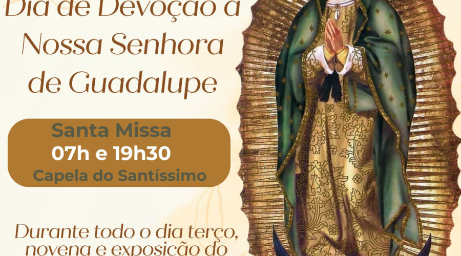 Post instagram dia de Nossa Senhora de Guadalupe delicado amarelo e marrom